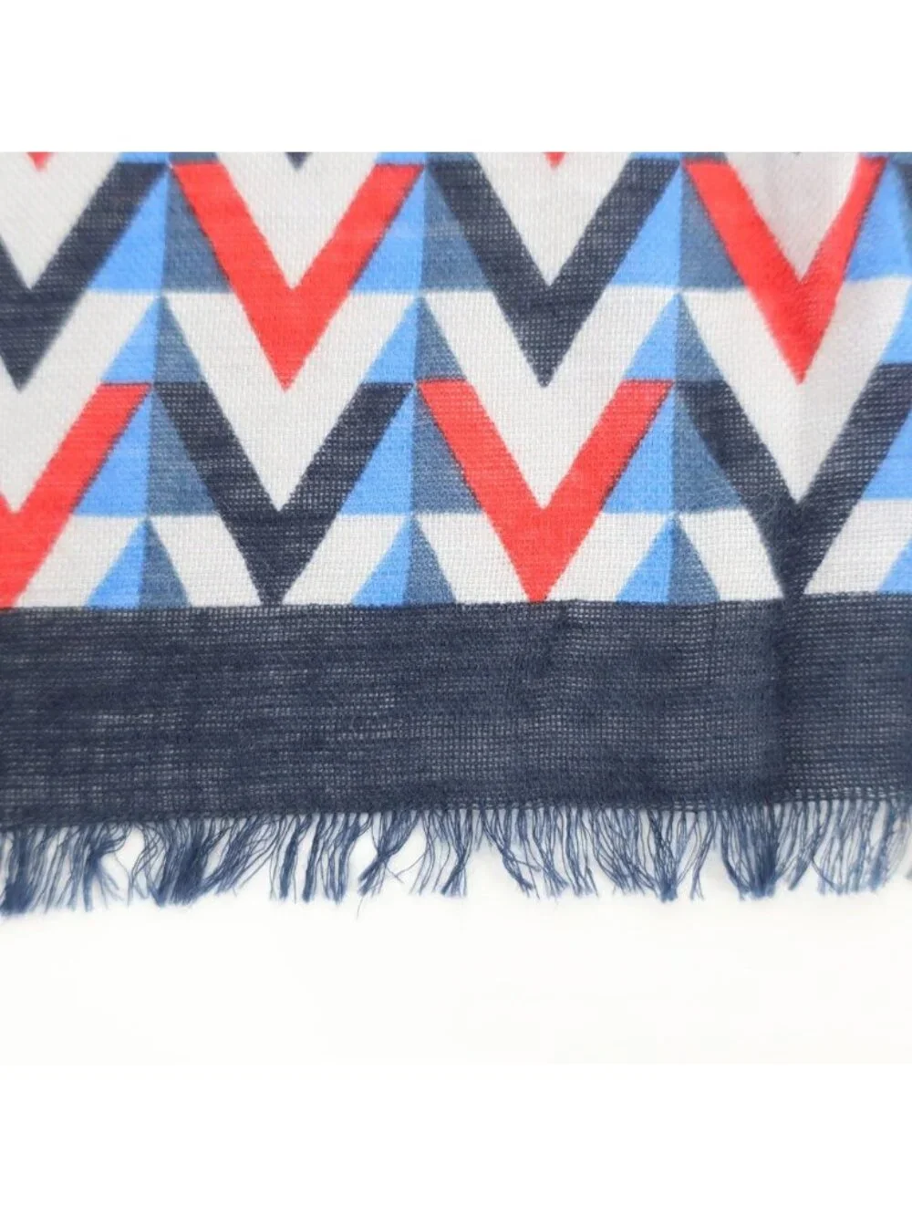 Louis Vuitton Ten Shawl Pattern Navy Cotton Hemp Scarf